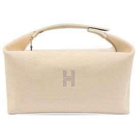 Hermès Brown Large Toile Bride A Brac Case Marrone Beige