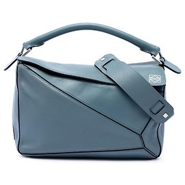Borsa Puzzle LOEWE in vitello blu, taglia Medium Blu