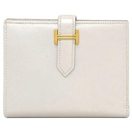 Hermès Hermes Bearn Compact Bi-fold Wallet Silvery