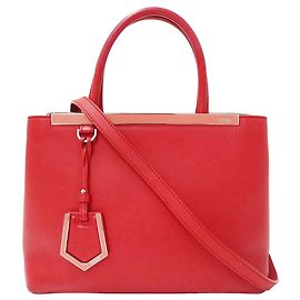 Fendi Red Leather Handbag Red