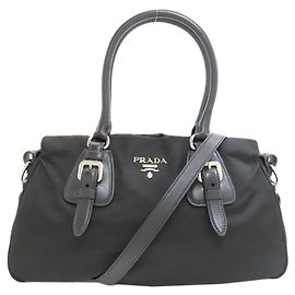 Prada Nylon 2-Way Tote Bag Schwarz