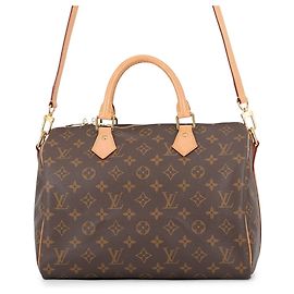 Sac à main Louis Vuitton Monogram Speedy Bandoulière 30 Marron Monogramme