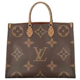 Louis Vuitton Monogram Reverse Giant OnTheGo GM Tote Bag Red Monogram