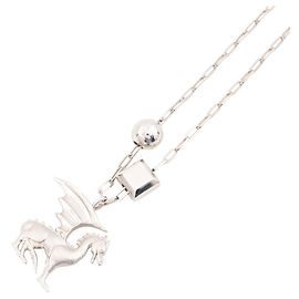 Hermès Collana Hermes con motivo drago Argento
