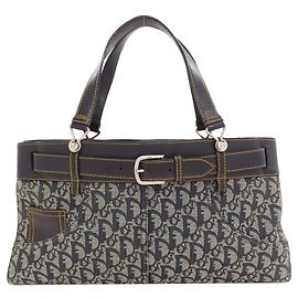 Christian Dior Navy Tote Bag Navy blue