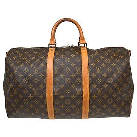 Louis Vuitton Keepall Bandoulière Monogram 50 Brown