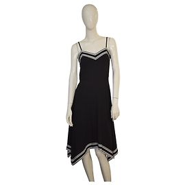 Ted Baker Black Dress with White Stripes Black