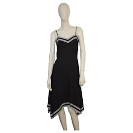 Robe Ted Baker noire à rayures blanches Noir