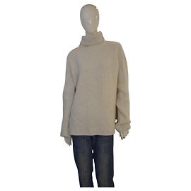 Autre Marque RAEY Beige Wollpullover mit Rollkragen Beige