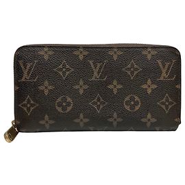 Cartera Zippy Larga Monogram Canvas Louis Vuitton Castaño Otro Monograma