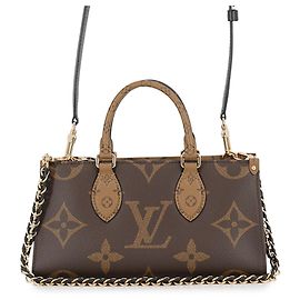 Louis Vuitton Monogram Reverse Giant OnTheGo EW Handtasche mit Kette Rot