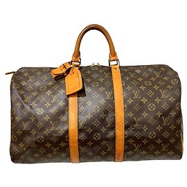 Louis Vuitton Keepall 50 Boston Bag Castaño Otro Monograma