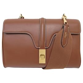 Céline CELINE TEEN 16 SOFT PM 196853 HANDTASCHE AUS CAMEL-LEDER SCHULTERTASCHE Kamel
