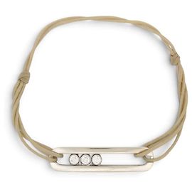 PULSERA DE CORDÓN MESSIKA CARE(S) ORO BLANCO 18K DIAMANTES MOVE 14140-WG BEIGE Plata