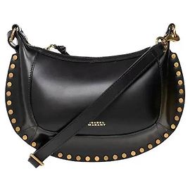 Bolsa Isabel Marant Oskan Preta de Couro Preto