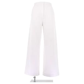 Max Mara White Viscose Pants White