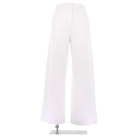 Pantalon blanc Max Mara en viscose Blanc