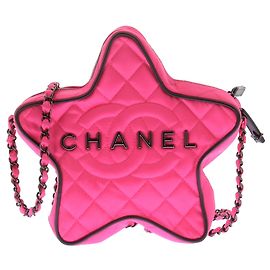 Bolsa Chanel Pink Star em couro rosa Rosa