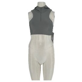 Yves Salomon Brassière à capuche grise Grey