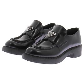 Mocassins Prada en cuir noir taille 36 Noir