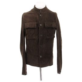 Yves Saint Laurent Brown Suede Jacket Brown