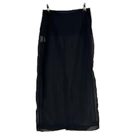 Autre Marque Schwarzer transparenter Rock Schwarz