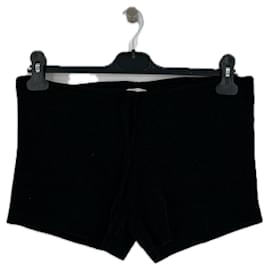 Autre Marque Schwarze Samtshorts Schwarz