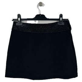 Autre Marque Gonna nera con perle Nero