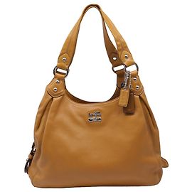 Borsa a tracolla Coach Madison Hobo in pelle marrone Camel Marrone