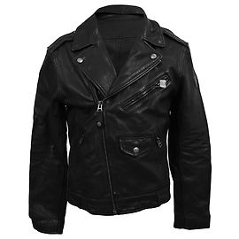 Polo Ralph Lauren Motorcycle Jacket in Black Leather Black