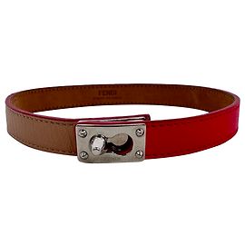 Fendi Double Wrap Bracelet in Multicolor Leather Multiple colors