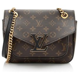 Louis Vuitton Monogram Canvas Passy Shoulder Bag Black