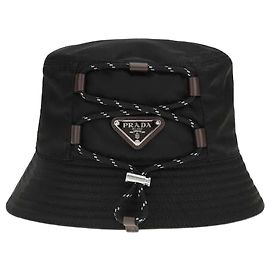 Prada Bucket Hat Schwarz Nylon Schwarz