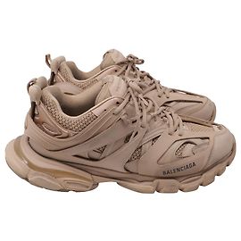 Balenciaga Track Sneaker aus Tan Brown Leder Braun Beige
