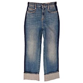 Vaqueros Boyfriend desgastados Alexander McQueen en algodón azul Azul