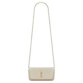 Saint Laurent Bolsa crossbody de couro Branco