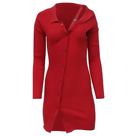 Jacquemus La Robe Maille Colin Mini-Kleid aus roter Wolle Rot