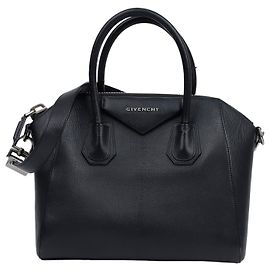 Givenchy Grained Leather Small Antigona Bag Black Black