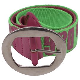 Ceinture à boucle logo Dolce & Gabbana en coton multicolore Multicolore