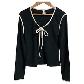 Autre Marque Kijun Ribbon Long Sleeve Top Black Other