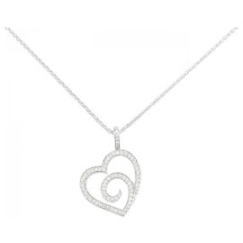 Autre Marque Colar de Ouro Branco 750 e Diamantes Prata