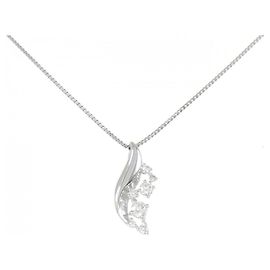 Autre Marque Colar de Diamantes Pt900 Pt850 Prata