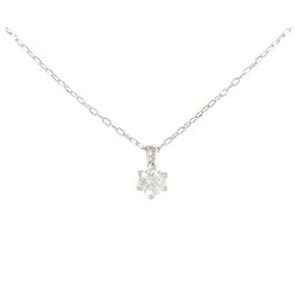 Autre Marque Colar de Diamantes Pt900 Pt850 Prata