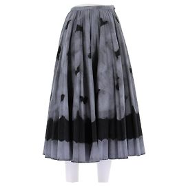 Dior Grey Patterned Mid-Length Cotton Skirt Grey