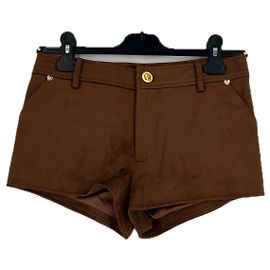 Autre Marque Short en suedine marron Brown