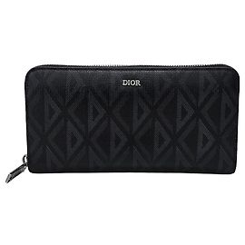 Dior Zip Wallet CD Diamond Black Black