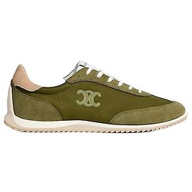 Céline Sneakers Racer Nylon, Suede Vitello Vitello Olive Verde