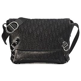 Dior Jet Flap Messenger Bag Small Black Oblique Jacquard Black