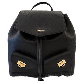 Salvatore Ferragamo Multi-Pocket Mini Backpack Black Black