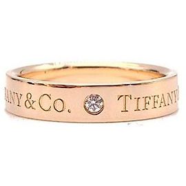 Tiffany & Co Diamond Logo Ring Roségold Pink
